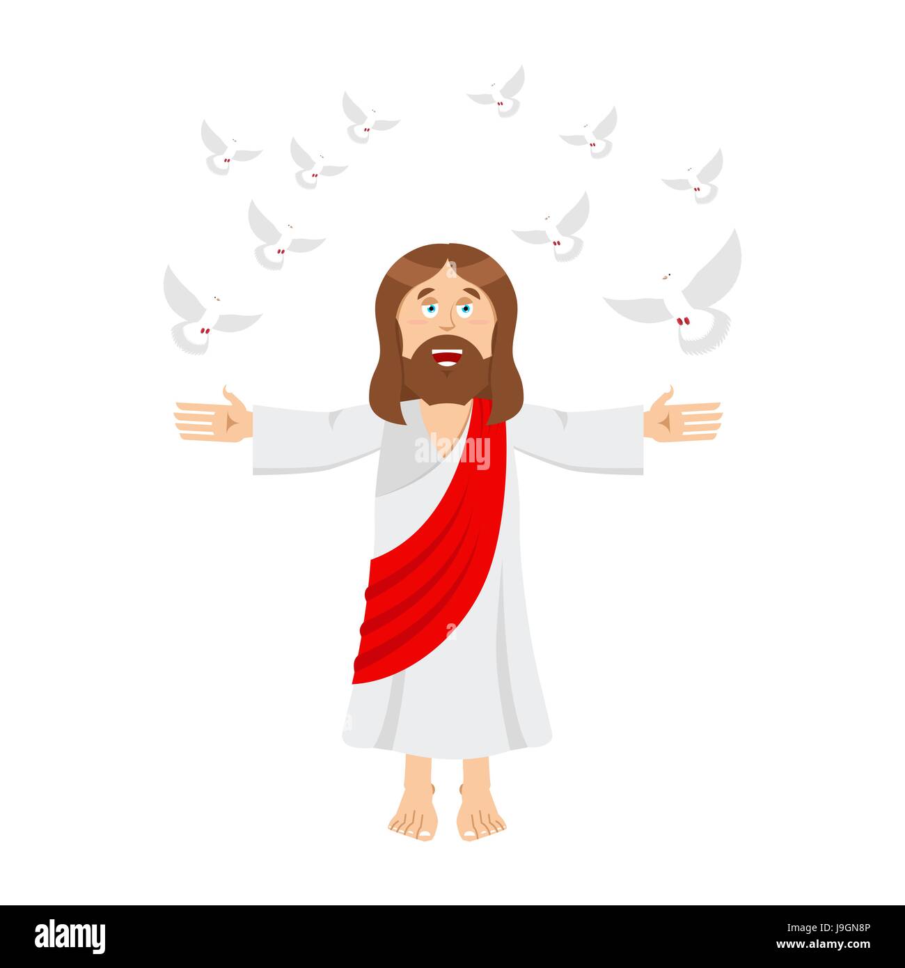 Download Jesus Christ and dove. holy man and pigeon. son of God ...