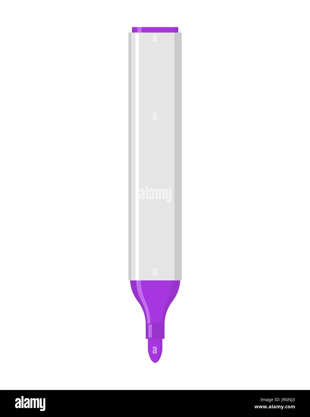 Purple Marker Isolated Office Stationery School Desk Accessories