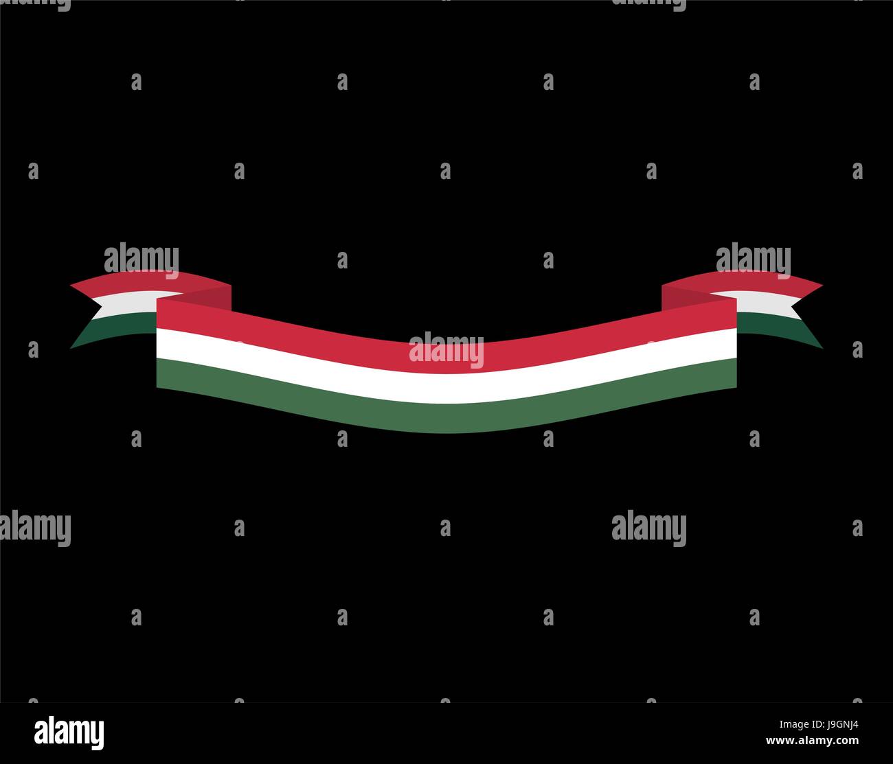 Hungary flag isolated. Hungarian ribbon banner. state symbol Stock ...
