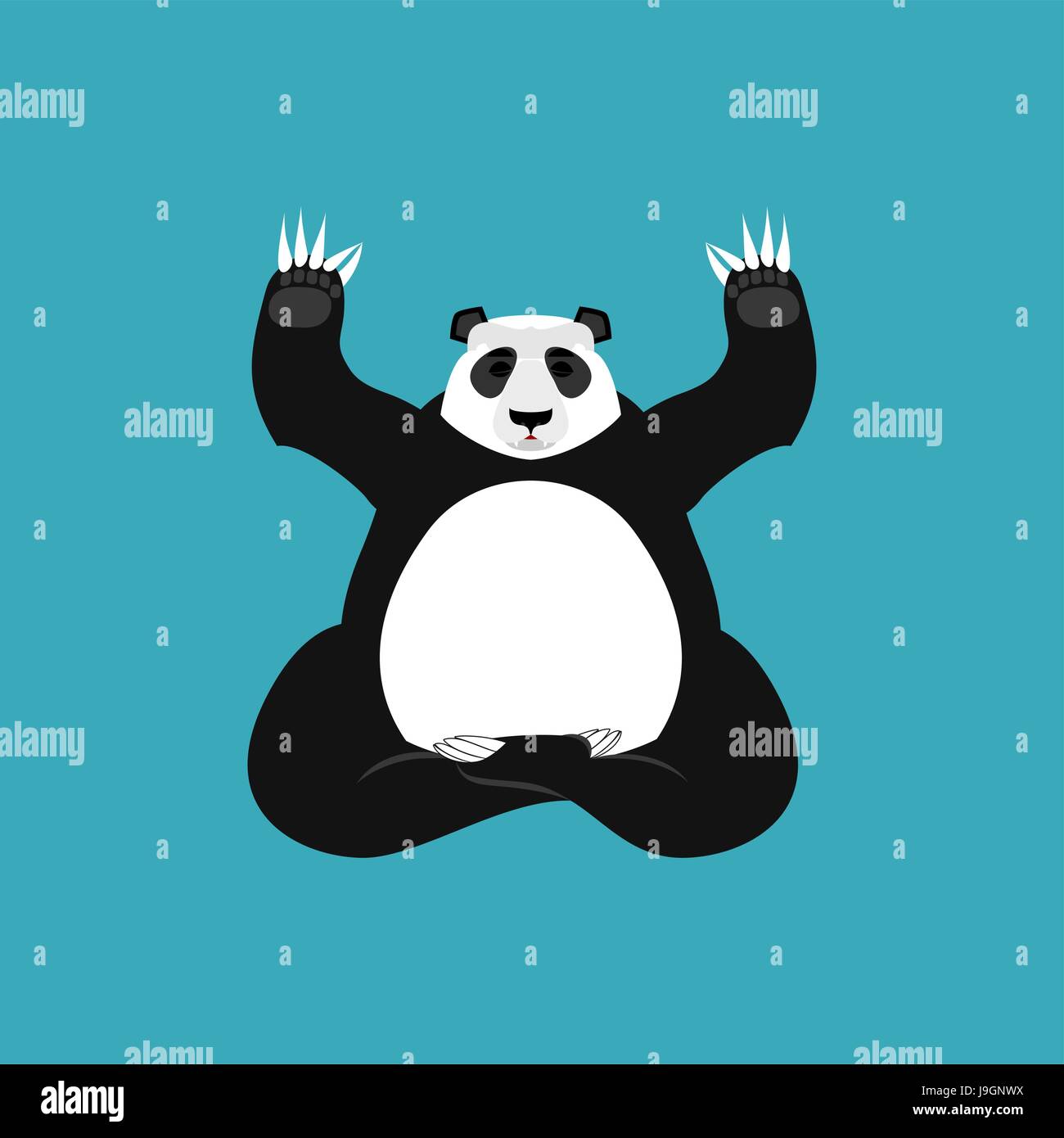 https://c8.alamy.com/comp/J9GNWX/panda-yoga-chinese-bear-yogi-animal-zen-and-relax-J9GNWX.jpg