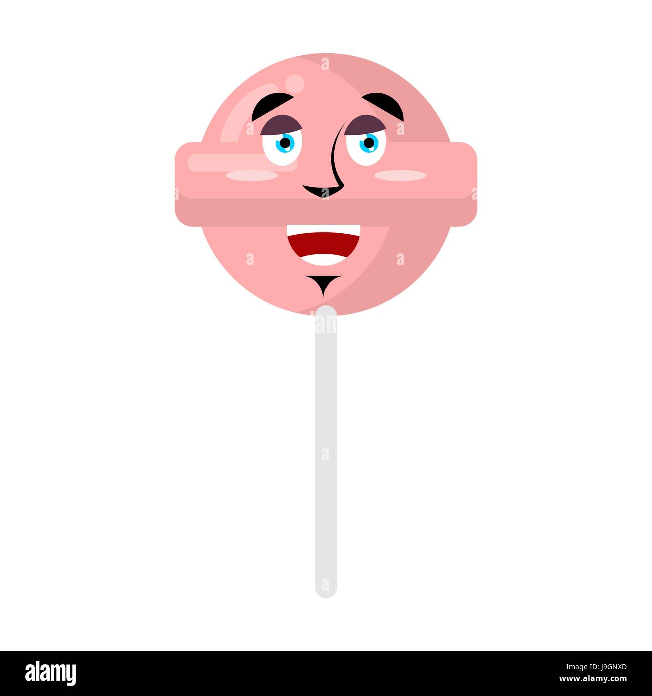 Lollipop happy Emoji. Candy on stick merry emotion isolated Stock Vector  Image & Art - Alamy