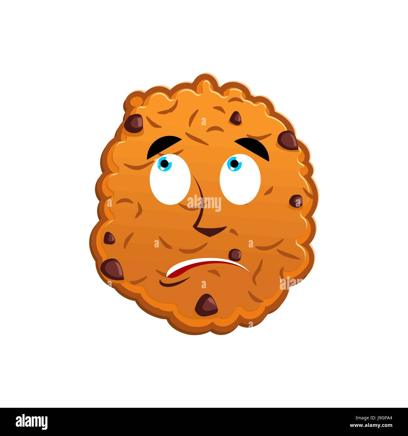 Cookies surprised Emoji. biscuit emotion astonished. Food Isolated Stock Vector Image & Art Alamy
