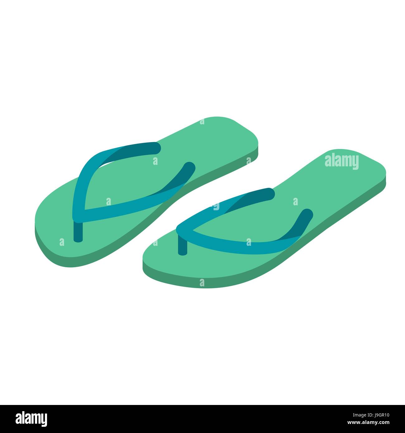 Slippers isolated. Summer shoes. Beach Boots sign Stock Vector Image