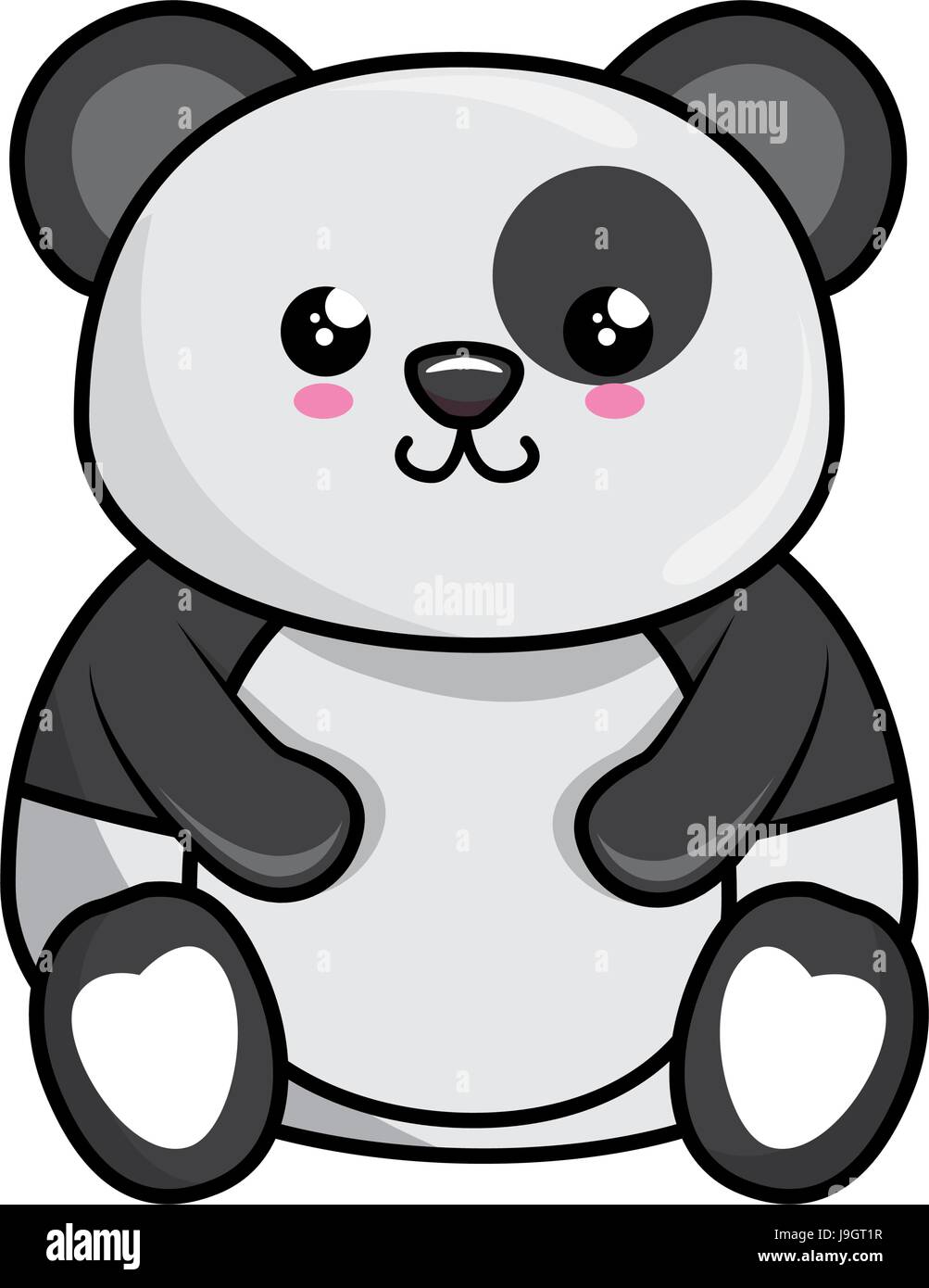 panda bear kawaii cute animal icon Stock Vector Image & Art - Alamy