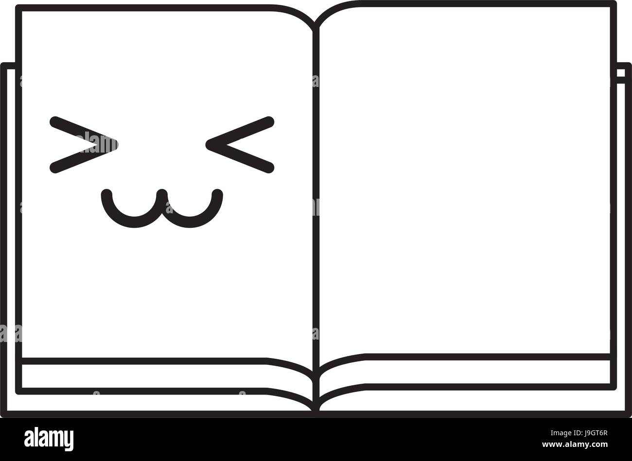 kawaii open notebook Stock Vector Image & Art Alamy