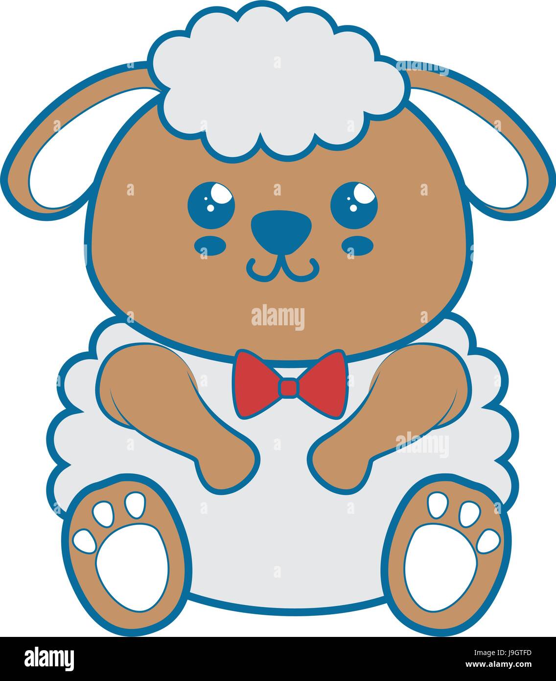 Kawaii sheep icon cute animal hi-res stock photography and images - Alamy