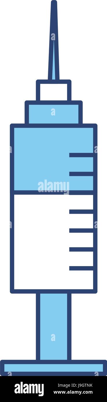 blue plastic medical syringe Stock Vector Image & Art - Alamy