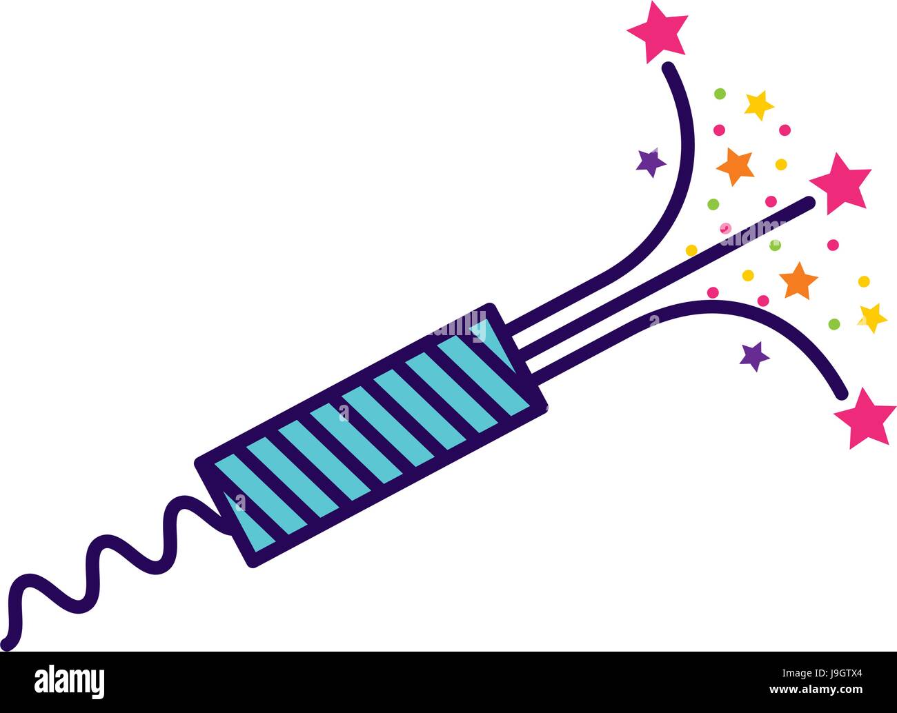 Cute Confetti Shot Cartoon Stock Vector Image Art Alamy
