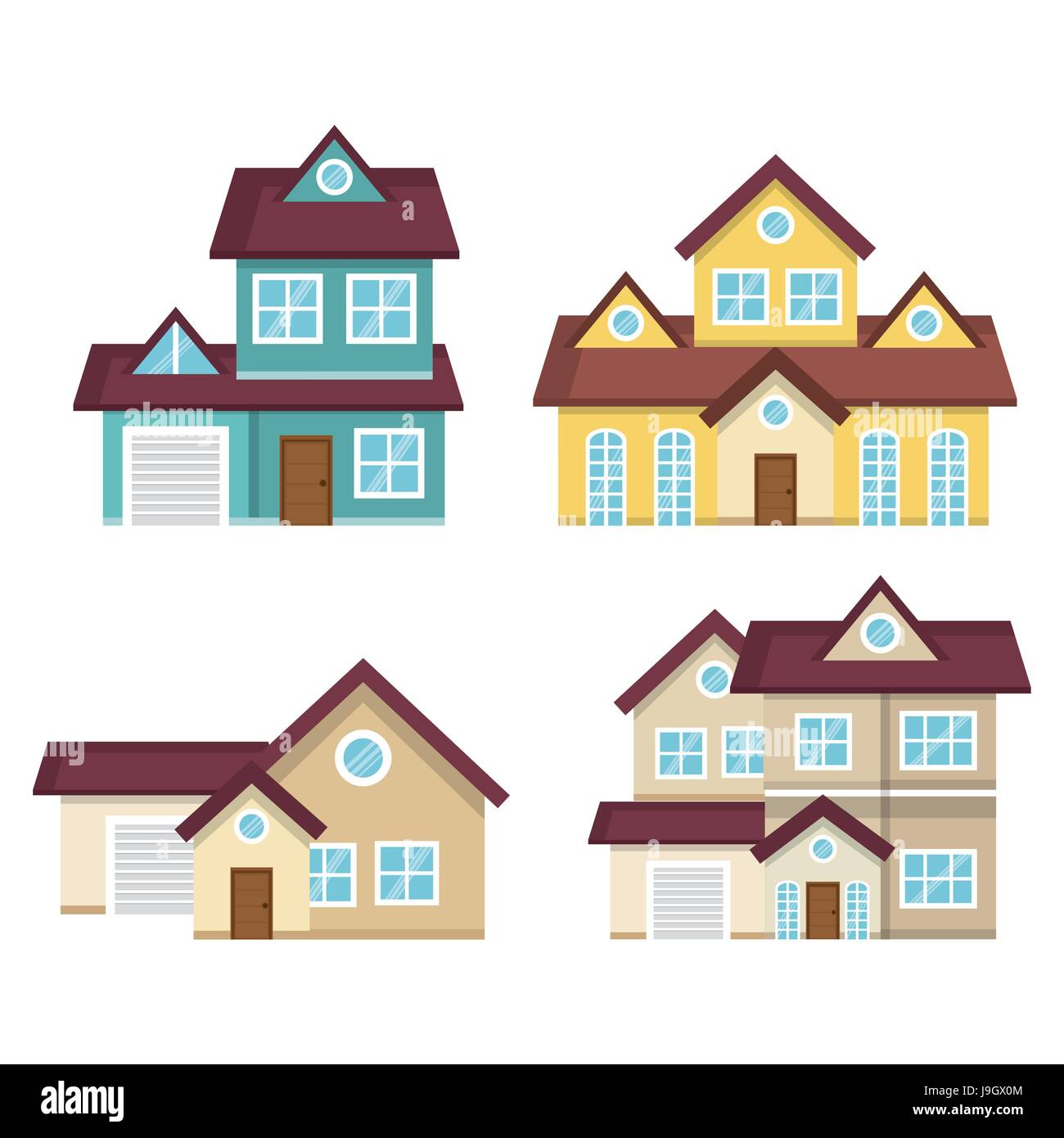 Colorful houses design Stock Vector