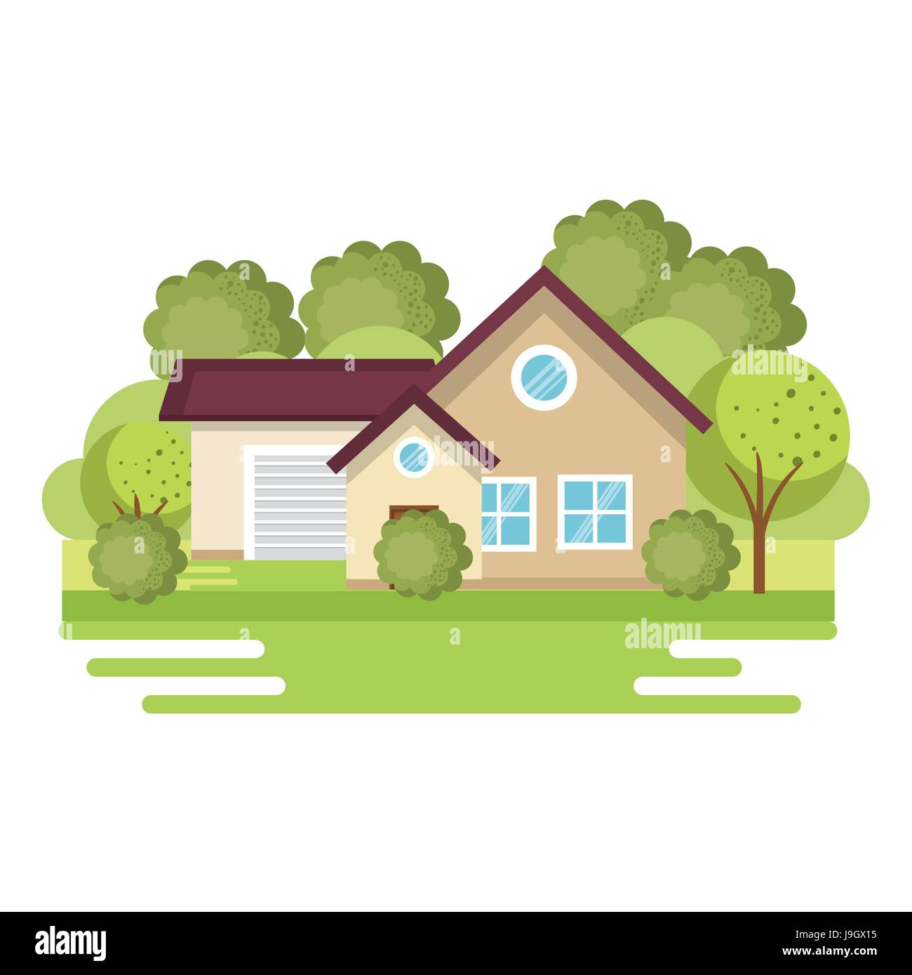Colorful houses design Stock Vector