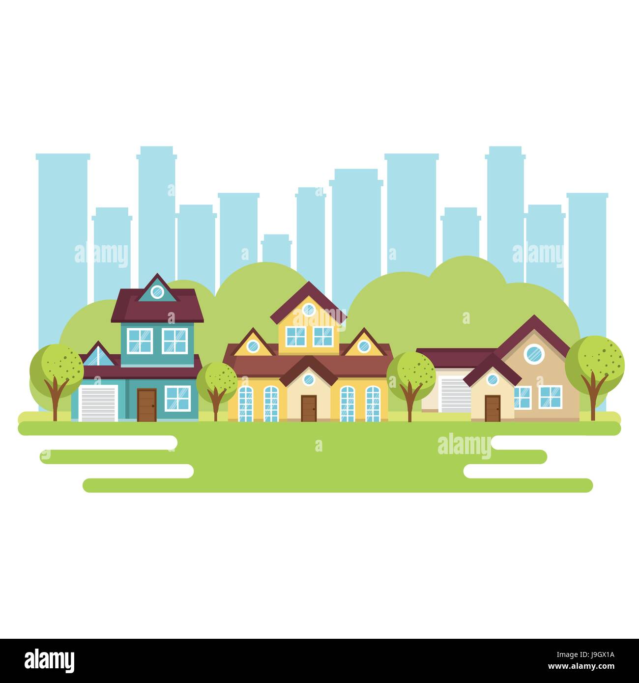 Colorful houses design Stock Vector Image & Art - Alamy