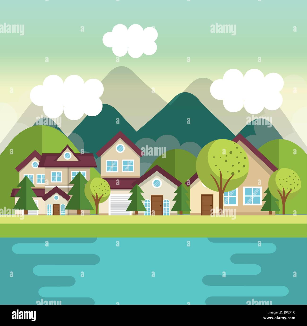 Colorful houses design Stock Vector Image & Art - Alamy