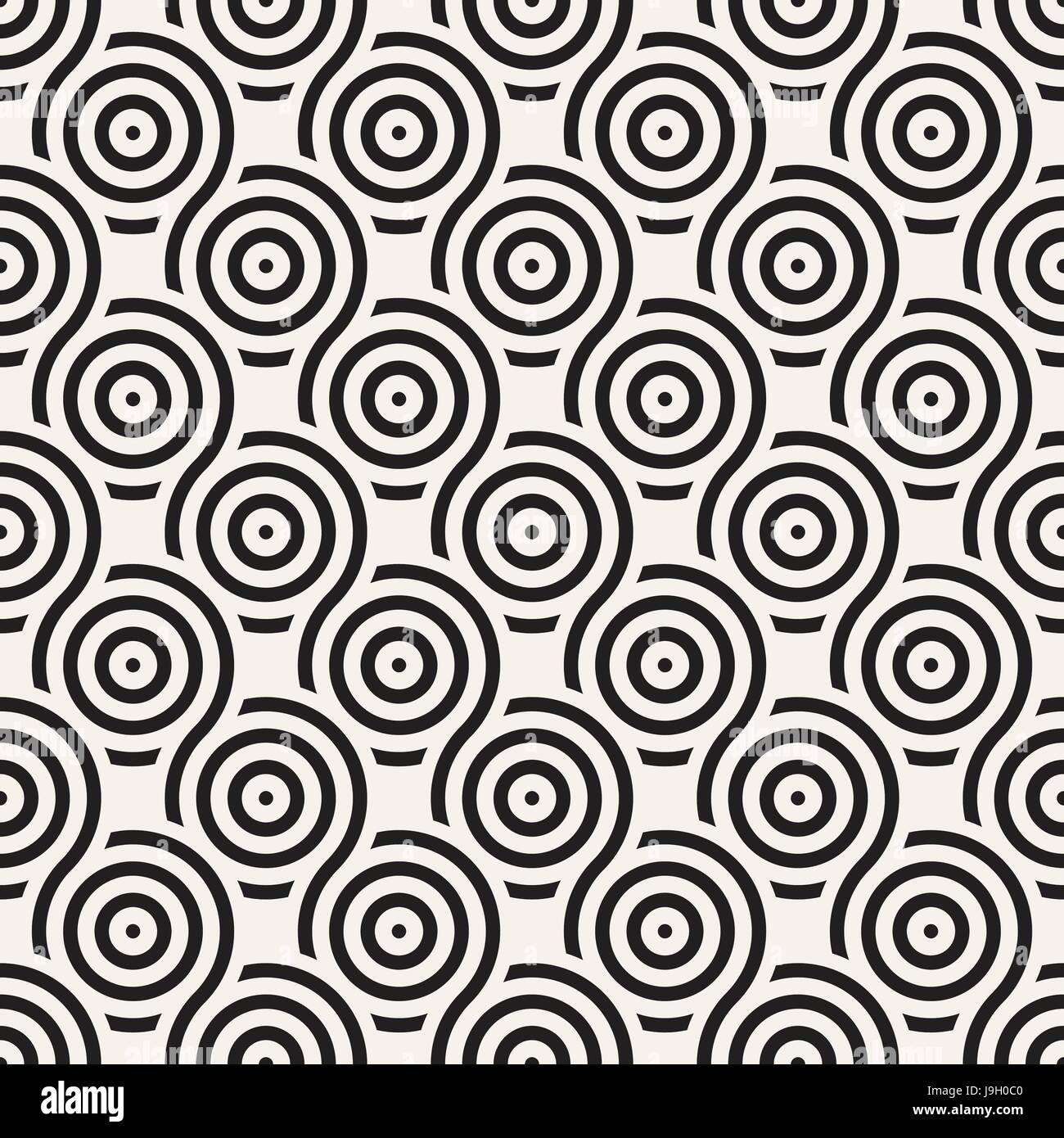 Vector seamless geometric pattern composed with circles and lines ...