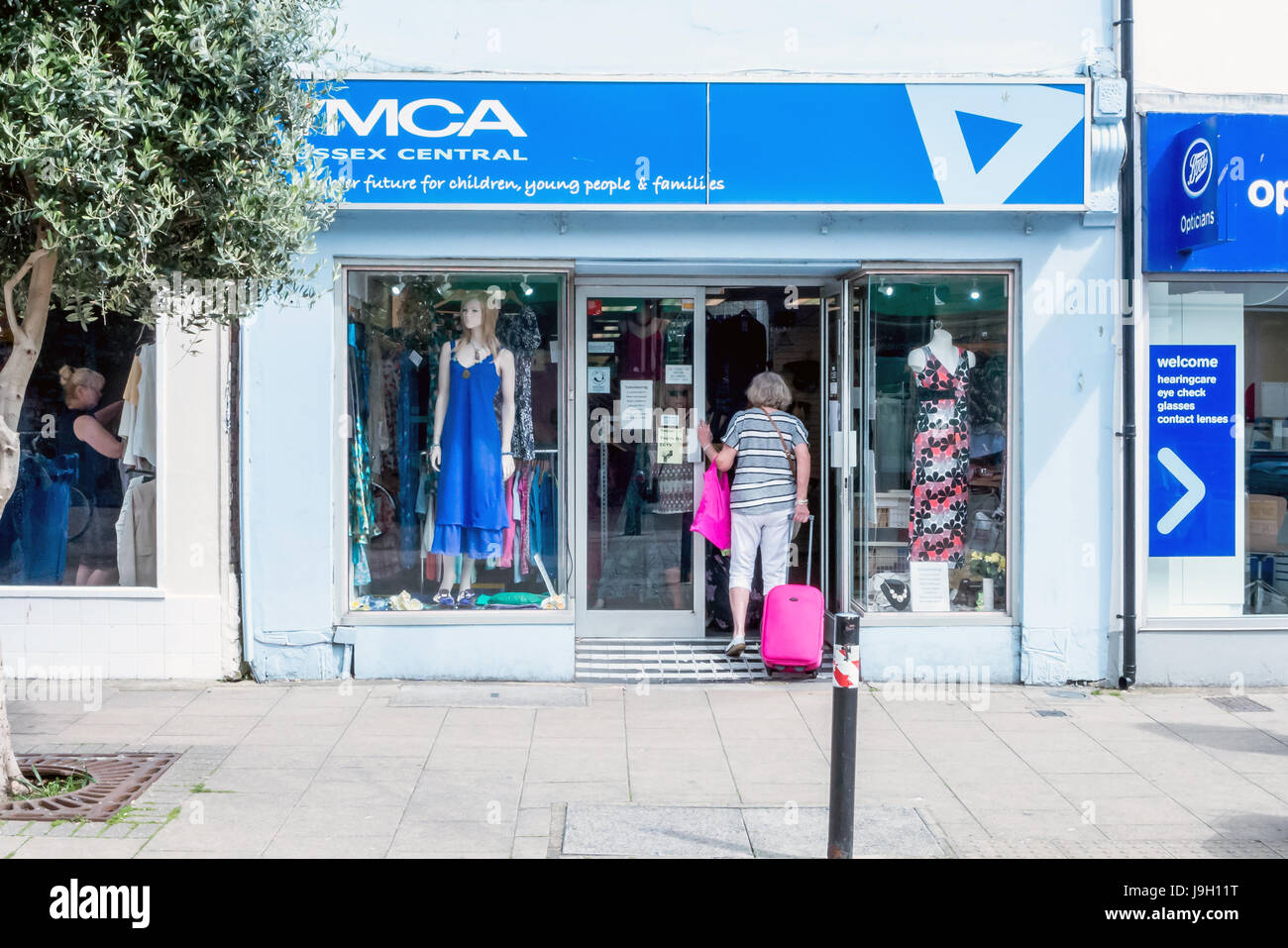Charity shops in Hove's Street Stock Photo Alamy