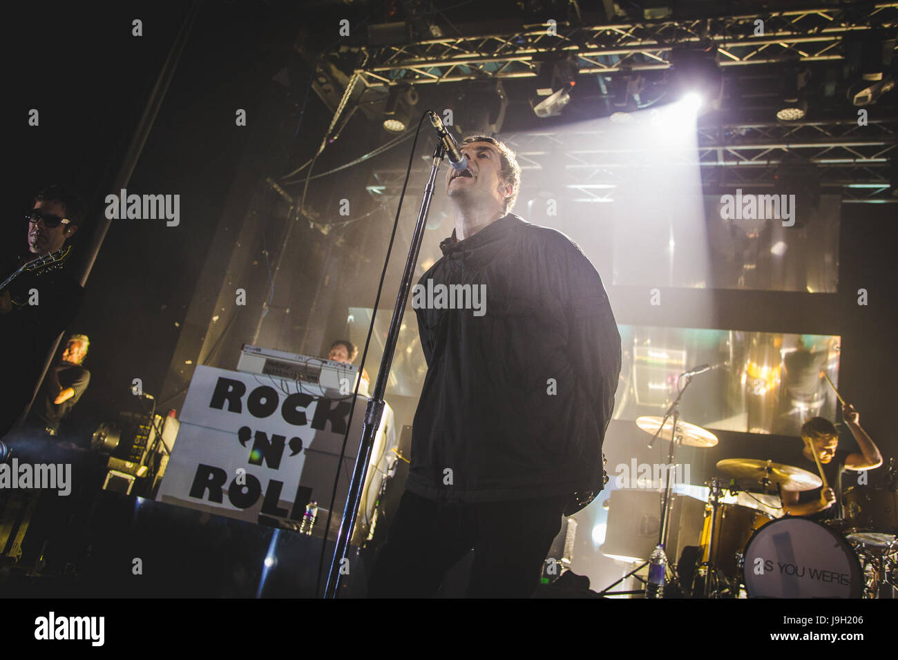 London, UK. 1st June, 2017. Former Oasis singer and frontman, Liam Gallagher, performs a sold out show at the Electric Brixton in London, 2017, after the release of his debut single 'Wall Of Glass' Credit: Myles Wright/ZUMA Wire/Alamy Live News Stock Photo