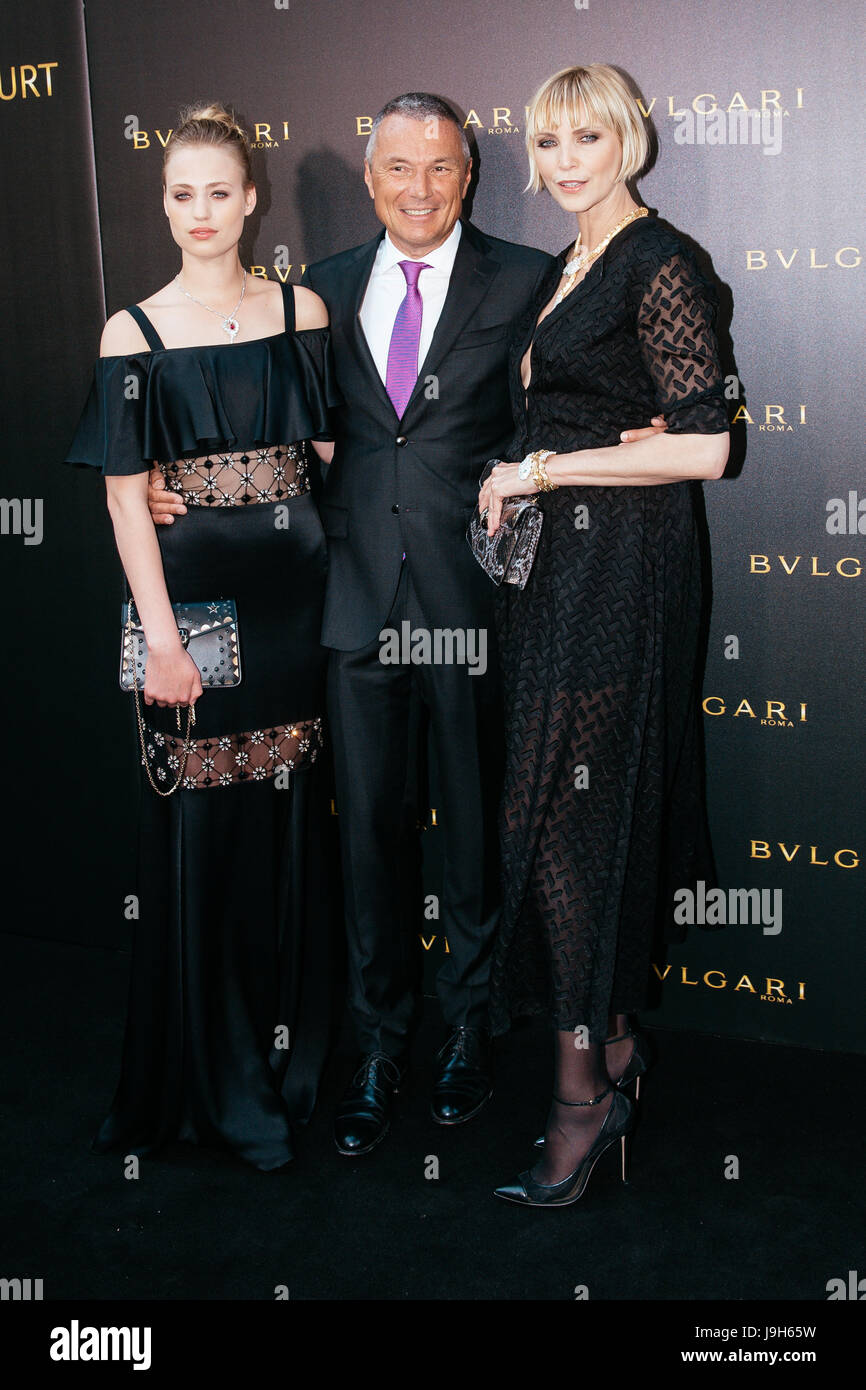 Bulgari CEO Jean Christophe Babin with Modell Nadja Auermann and