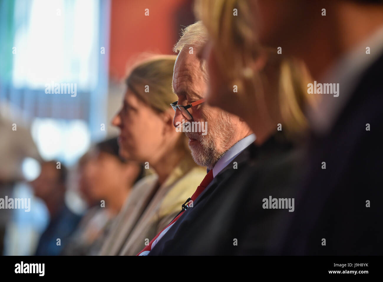 York, UK. 2nd June, 2017. Labour leader Jeremy Corbyn visits York Science Park ahead of a live edition of BBC Question Time to be broadcast from the University. Photo Bailey-Cooper Photography/Alamy Live News Stock Photo