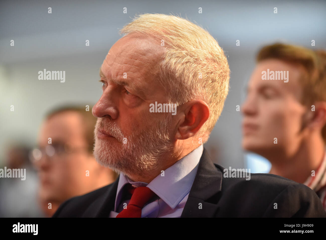 York, UK. 2nd June, 2017. Labour leader Jeremy Corbyn visits York Science Park ahead of a live edition of BBC Question Time to be broadcast from the University. Photo Bailey-Cooper Photography/Alamy Live News Stock Photo
