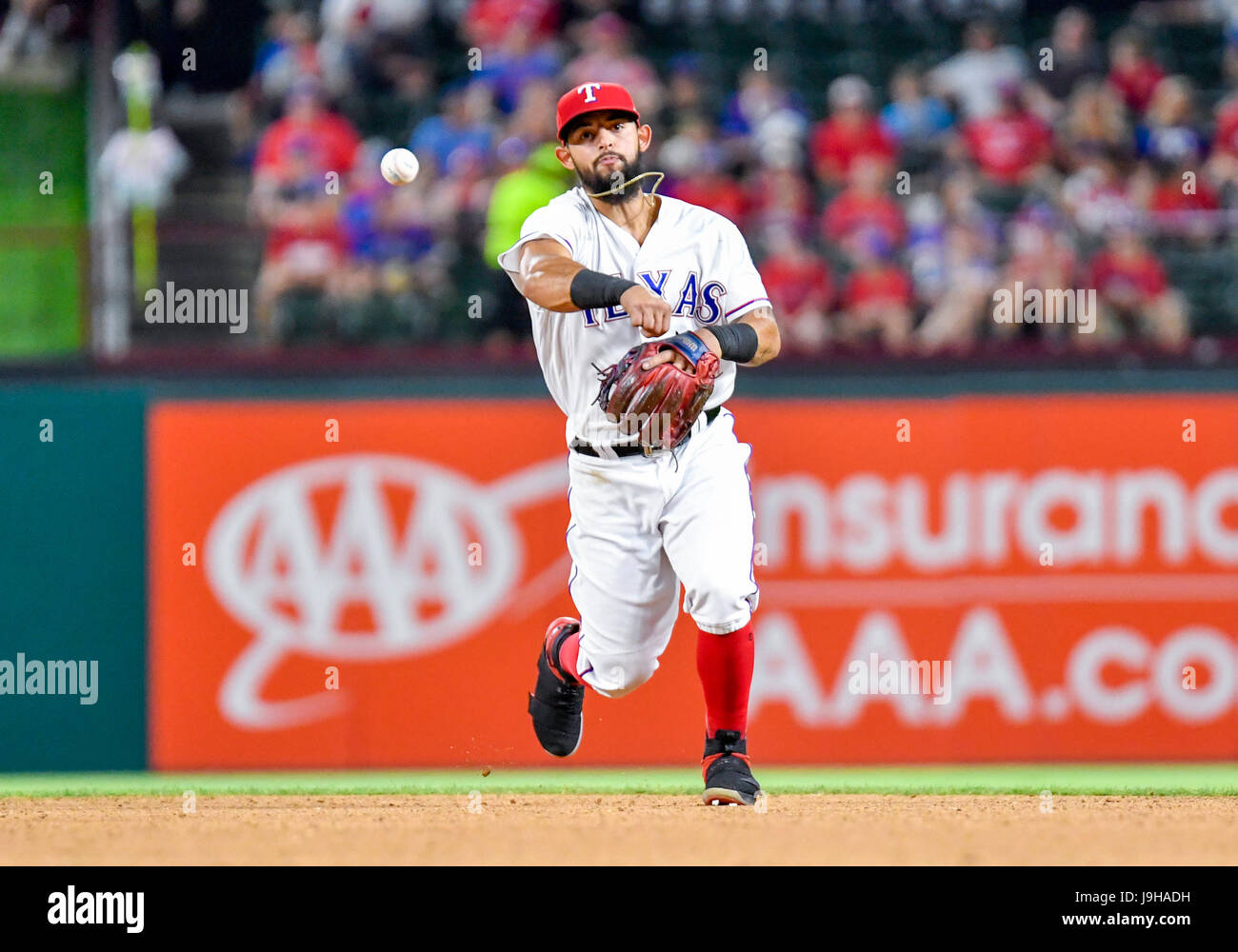 May 31, 2017: Texas Rangers second baseman Rougned Odor #12 fields a ...