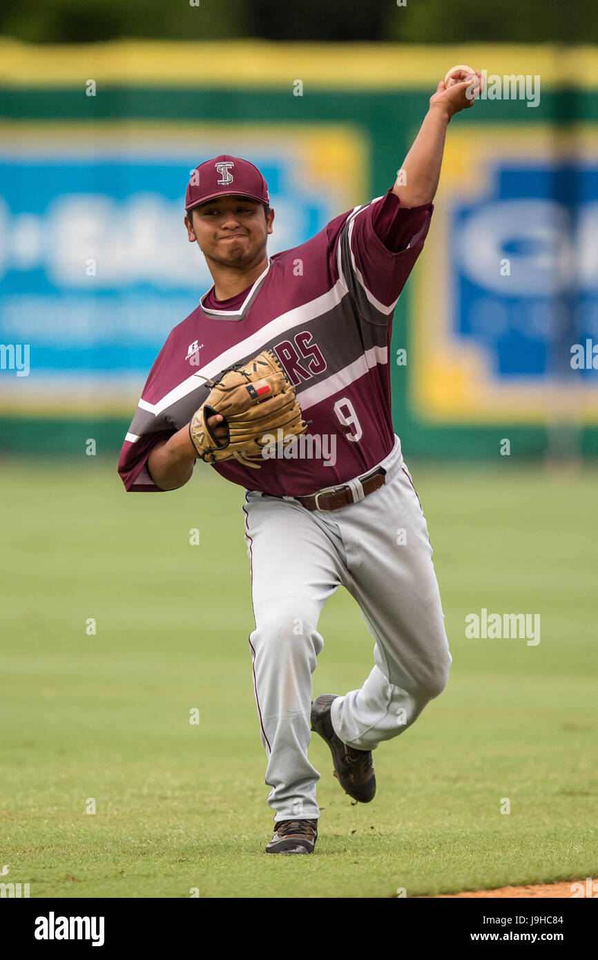 June 01, 2017: Texas Southern pitcher Daniel Vasquez (9) warming up before the Baton Rouge Division I Regional game between Texas Southern and LSU at Alex Box Stadium in Baton Rouge, LA. Stephen Lew/CSM Stock Photo