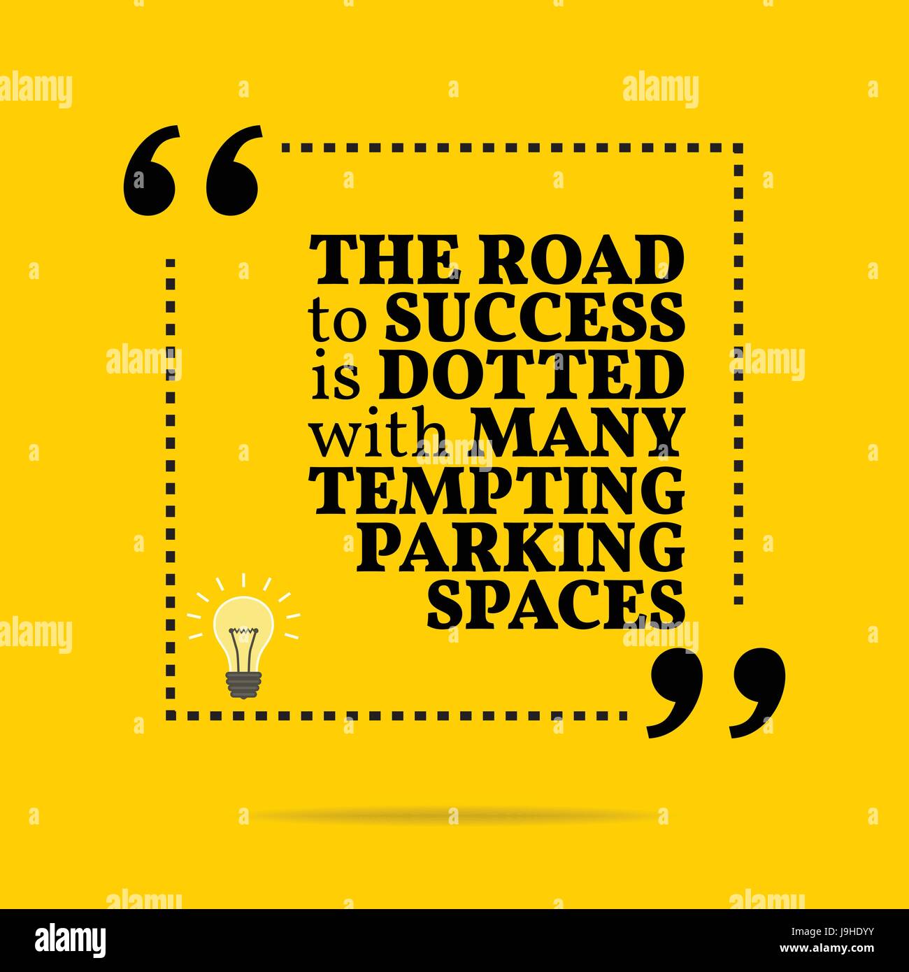 Inspirational motivational quote. The road to success is dotted with