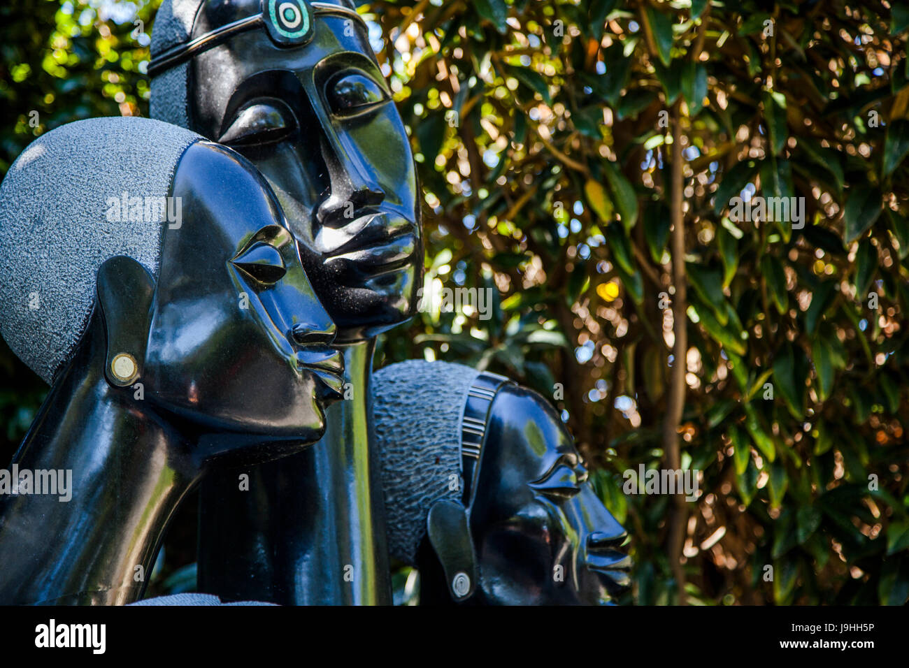 Sculptures in Dallas Arboretum and Botanical Garden, Texas Stock Photo