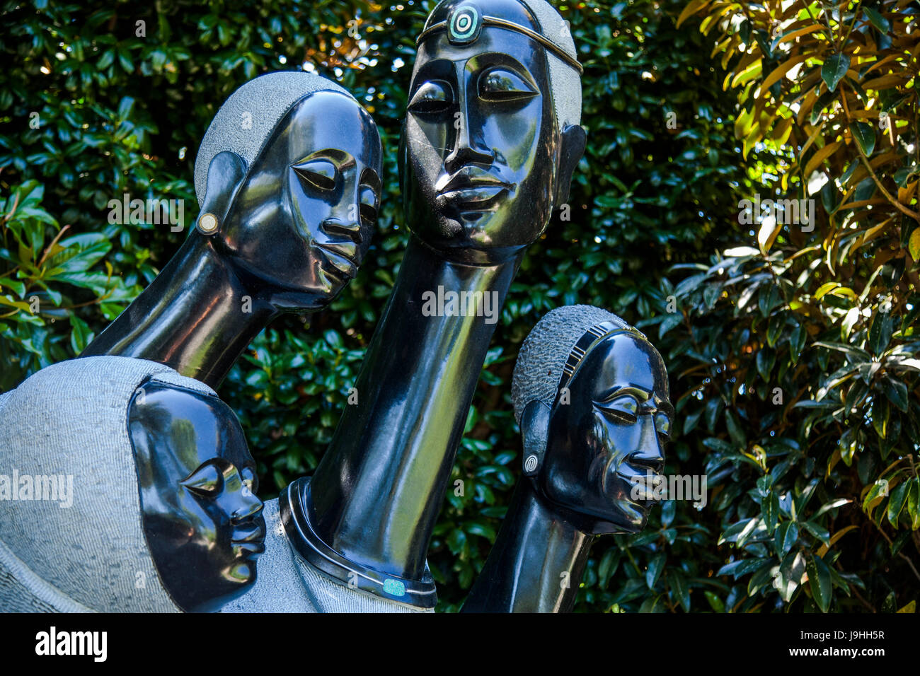 Sculptures in Dallas Arboretum and Botanical Garden, Texas Stock Photo