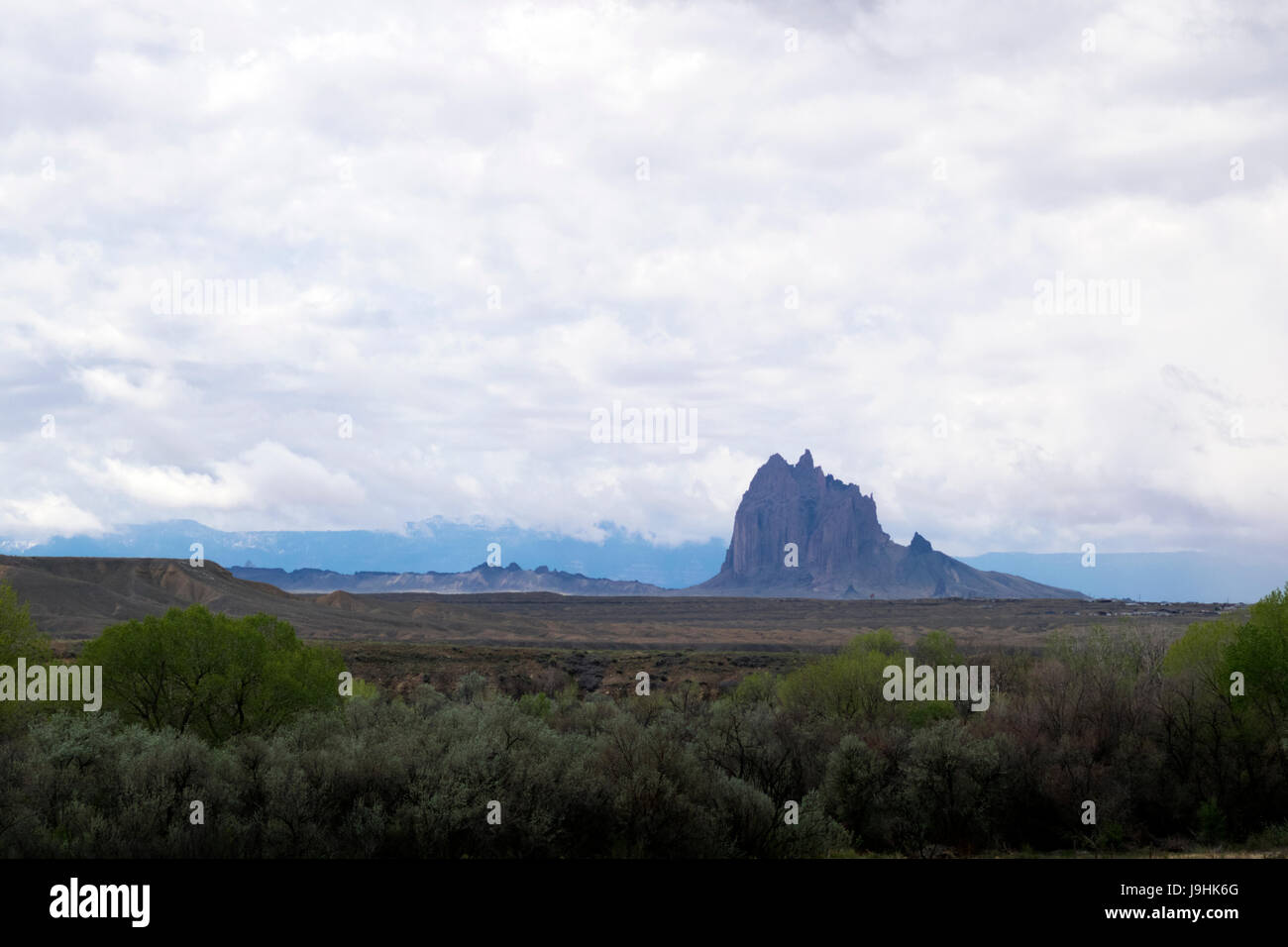 Shiprock mountain in northwestern New Mexico, located on a Navajo