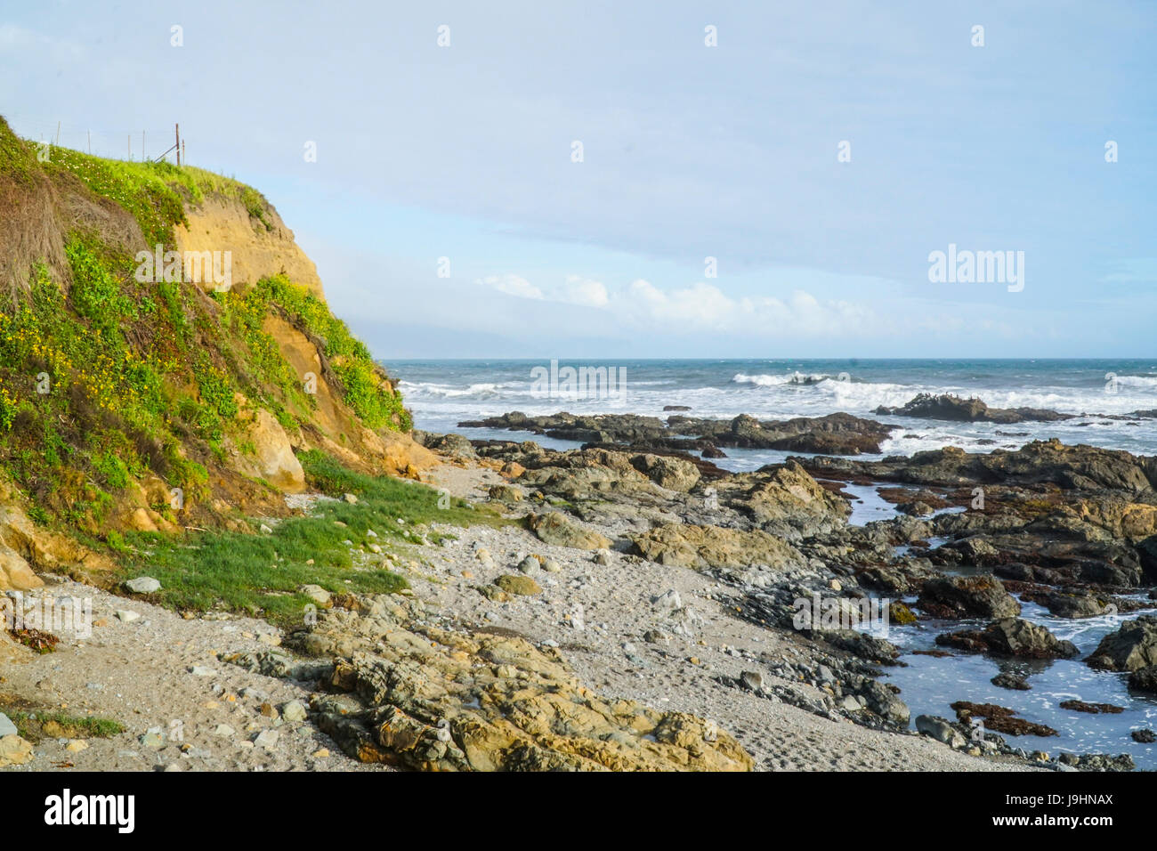 The wild and rocky coast of Shelter Cove - SHELTER COVE - CALIFORNIA - APRIL 17, 2017 Stock Photo