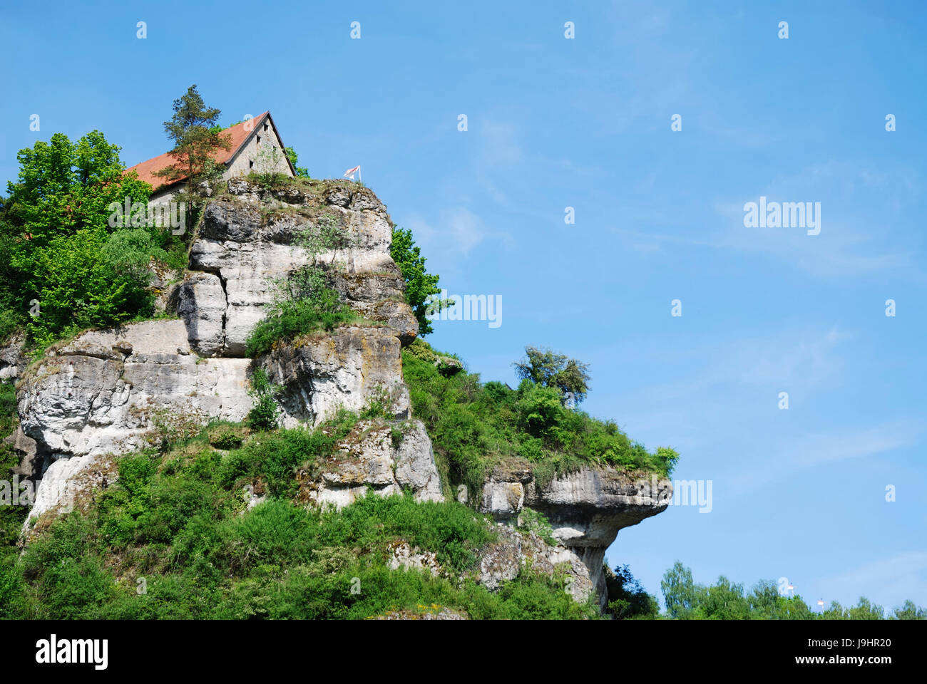 house, building, hill, stone, europe, rock, bavaria, sightseeing