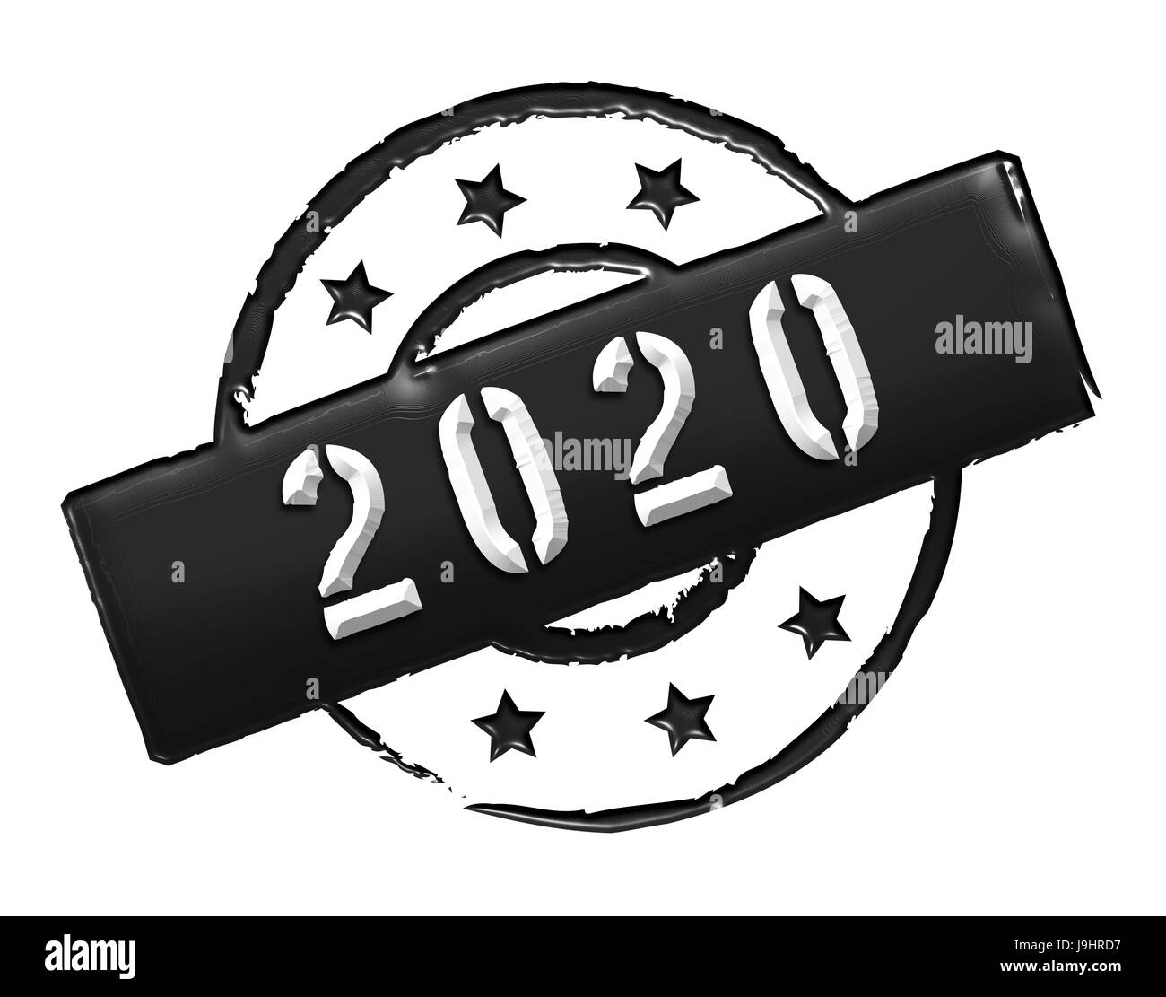 2020 - stamp Stock Photo