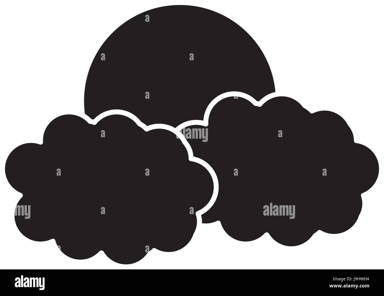 clouds and sun icon Stock Vector Image & Art - Alamy
