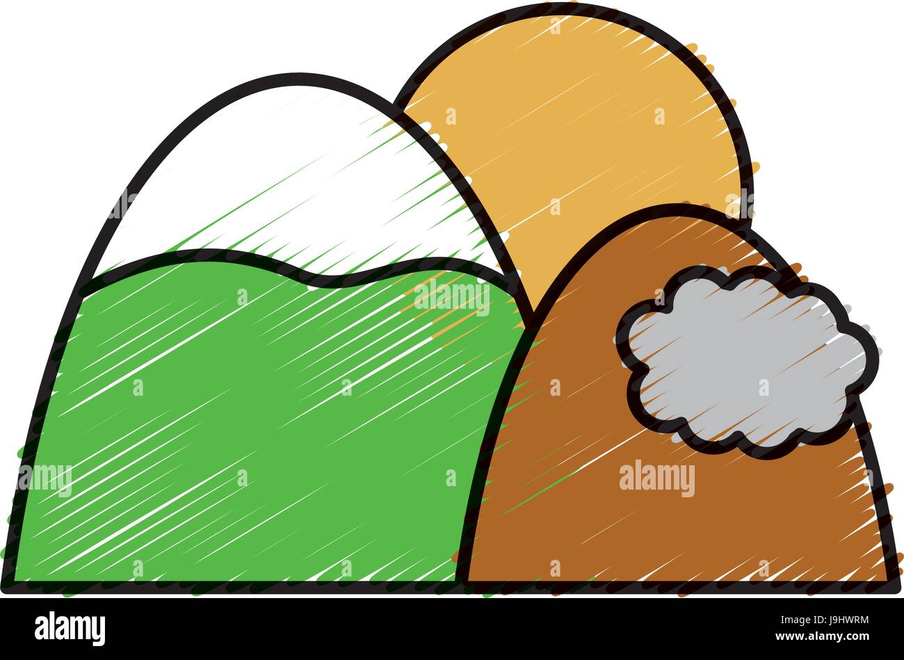 mountains and sun icon Stock Vector Image & Art - Alamy
