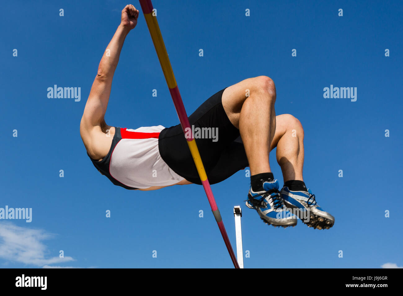high jumper in track Stock Photo