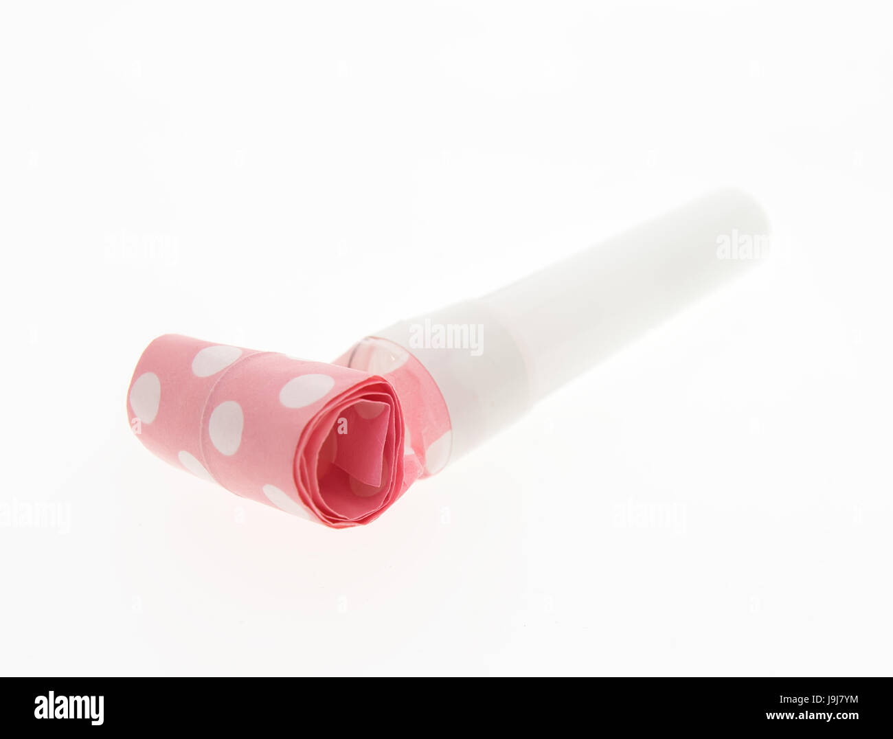 Party horn isolated on white background Stock Photo - Alamy
