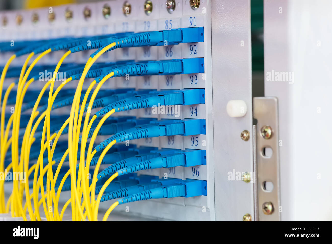 Optical Fiber communication Distribution point Stock Photo Alamy