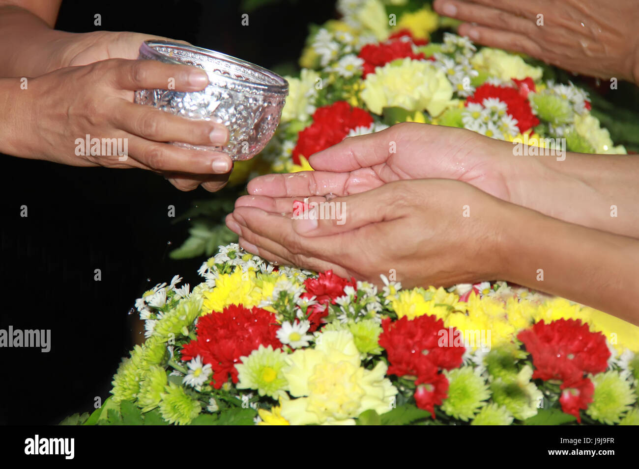 songkran festival is new year in Thailand, water blessing ceremony of adults Stock Photo Alamy