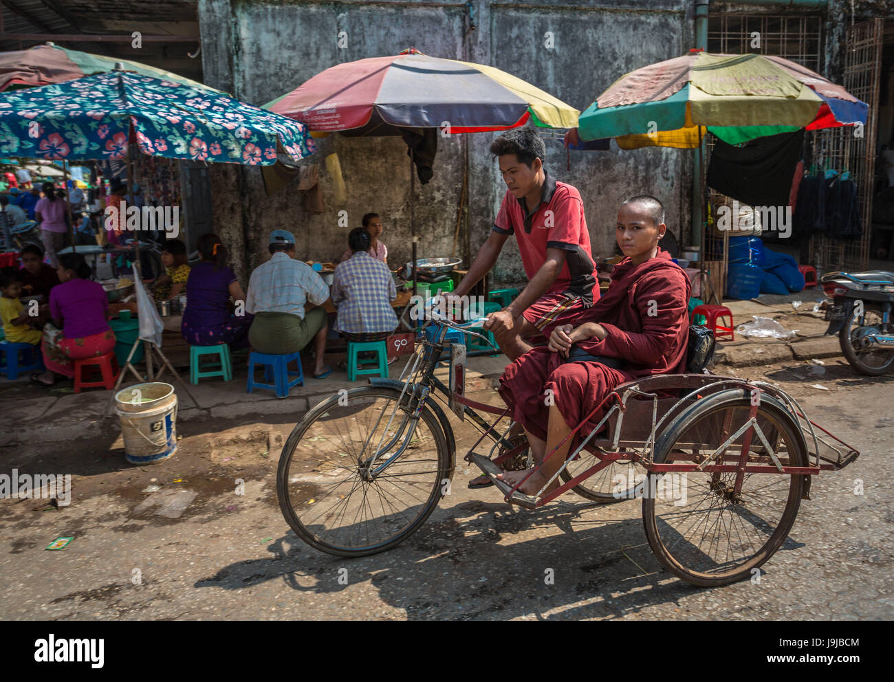 Myanmar, Yangon City, local transport Stock Photo