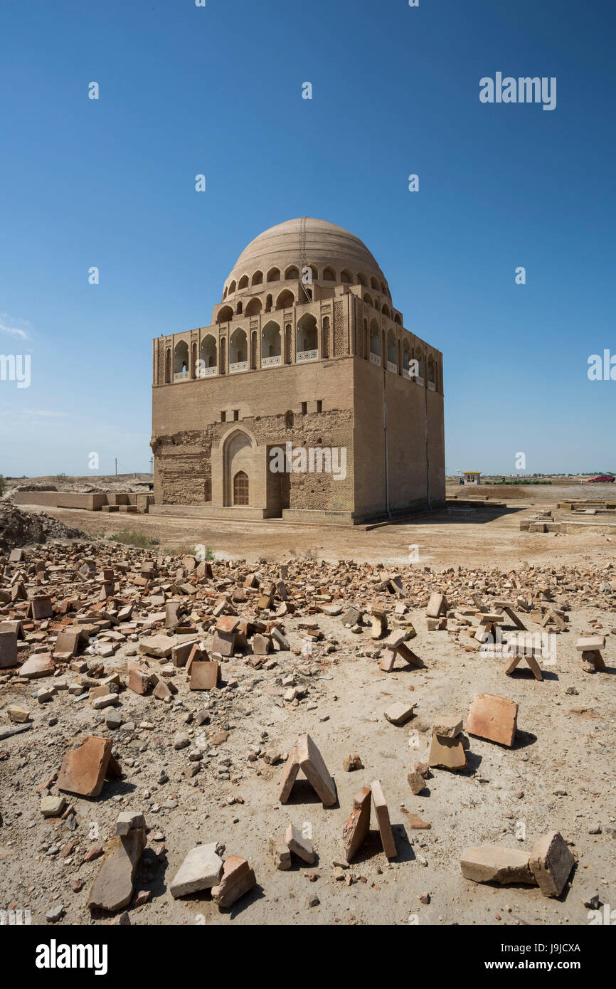 Turkmenistan, Ancient Merv City, Sultan Sanjar Mausoleum, Stock Photo