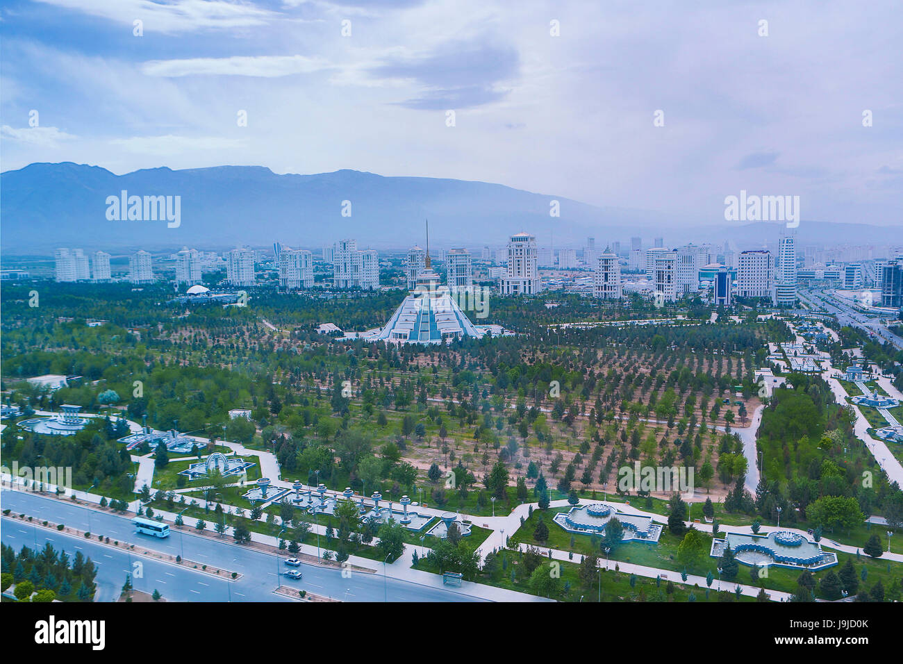 Turkmenistan, Ashgabat City, Independence Park Stock Photo