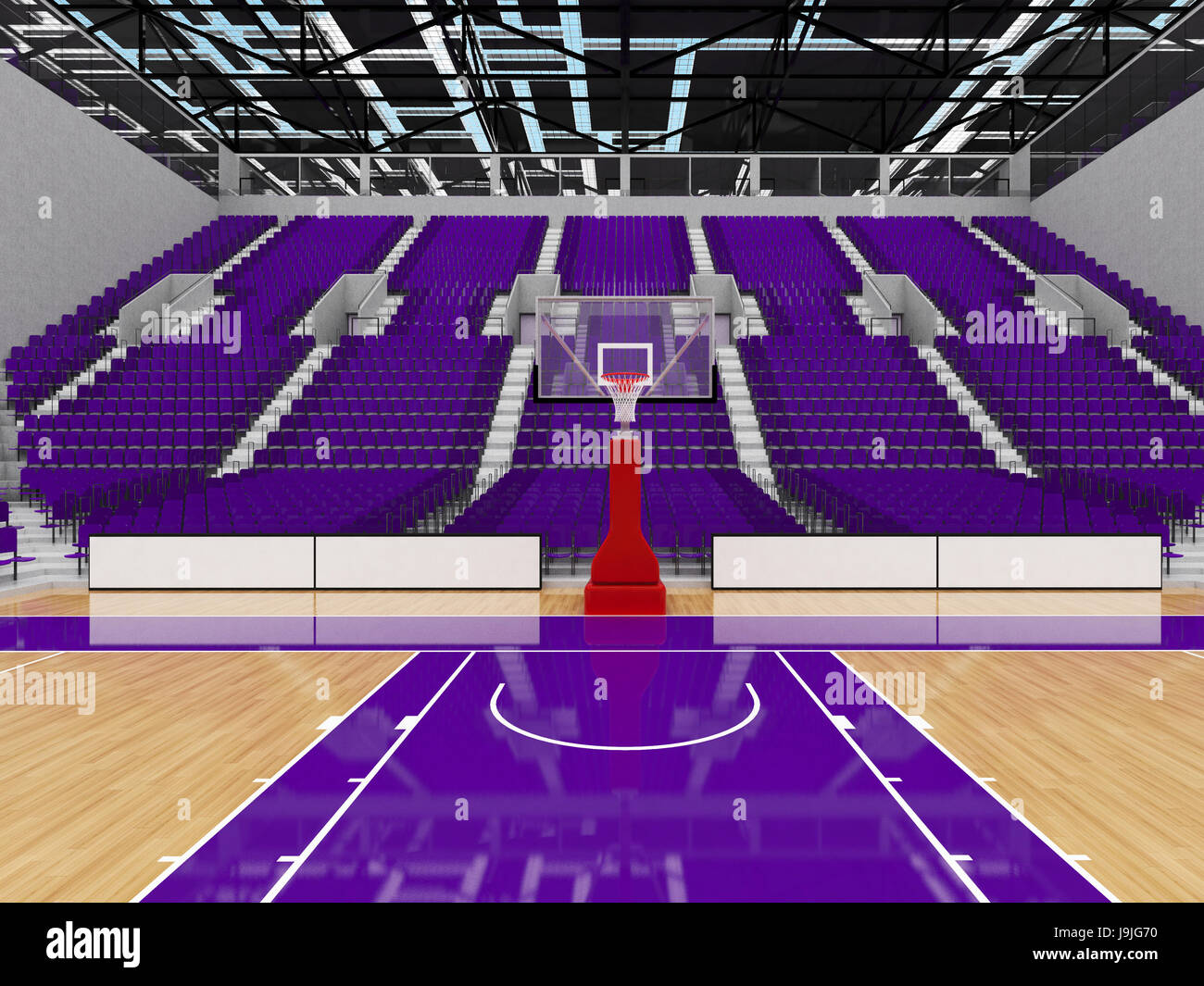 purple basketball court