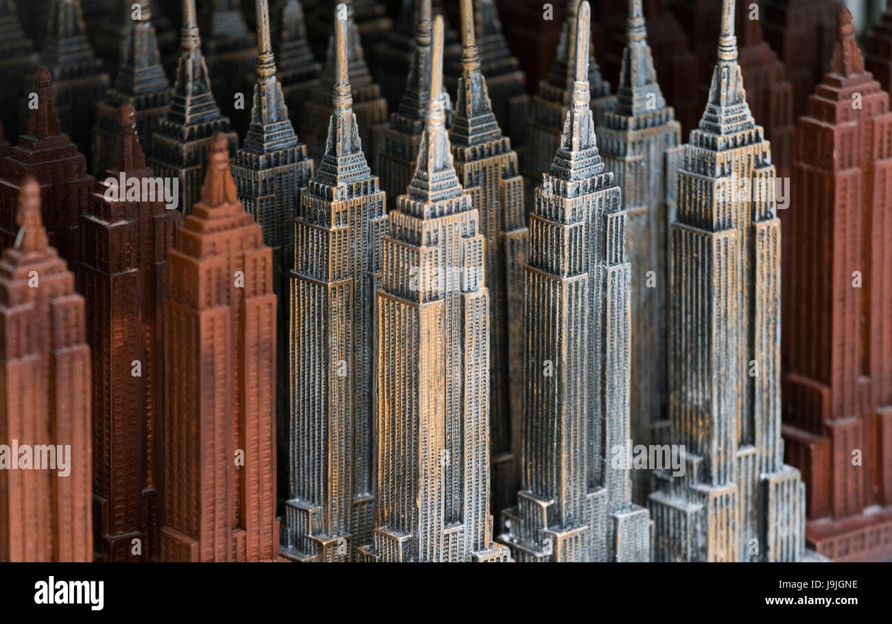 New York Empire State Building Voll Metall Modell,7,2 cm,USA Souvenir,NEU ..