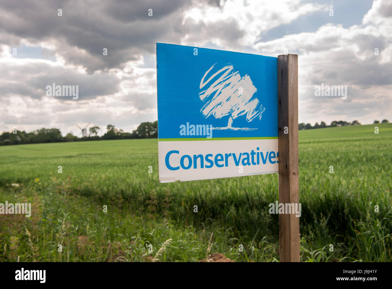 An election sign in rural England, UK. Stock Photo