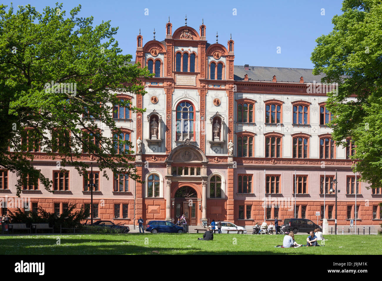 Rostock, main building of the university on the university square Stock