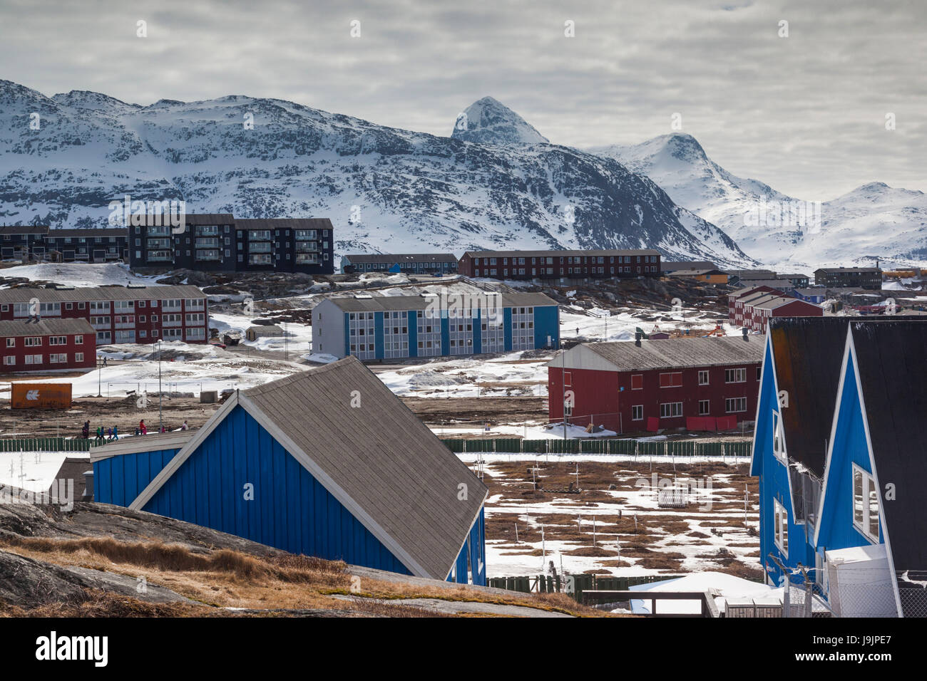 Greenland, Nuuk, elevated skyline view Stock Photo Alamy
