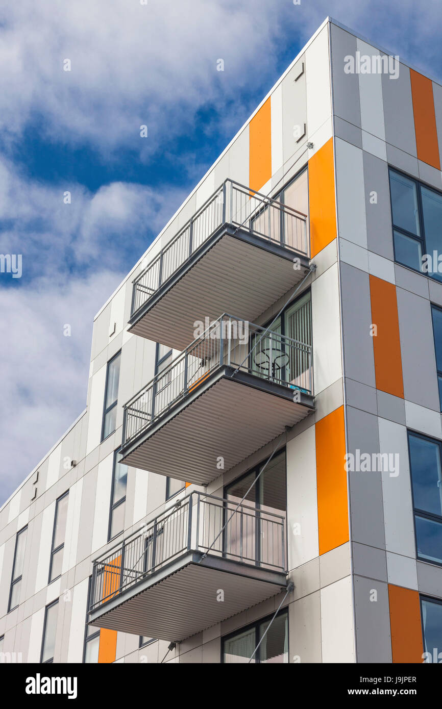 Greenland, Nuuk, detail of modern apartment building Stock Photo Alamy