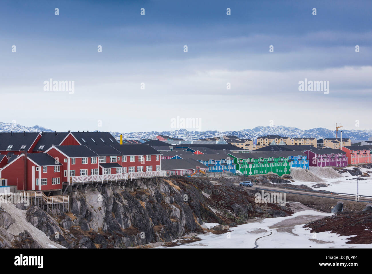 Greenland, Nuuk, apartment buildings Stock Photo Alamy
