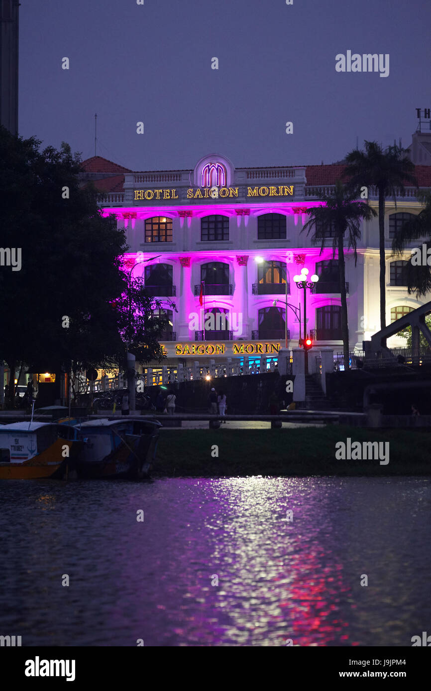 Hotel Saigon Morin and Perfume River, Hue, North Central Coast, Vietnam Stock Photo