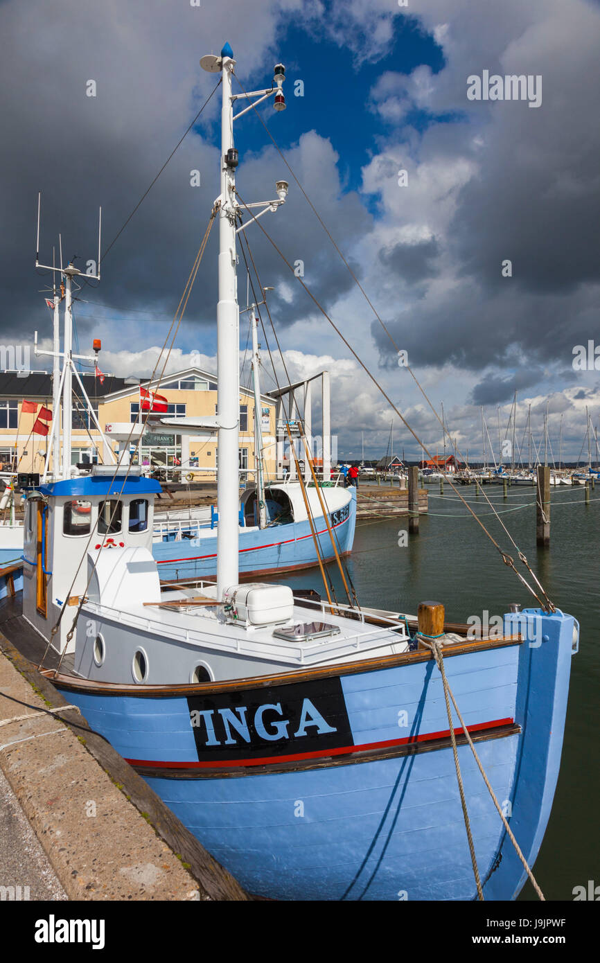 Denmark, Jutland, Saeby, town harbor Stock Photo - Alamy