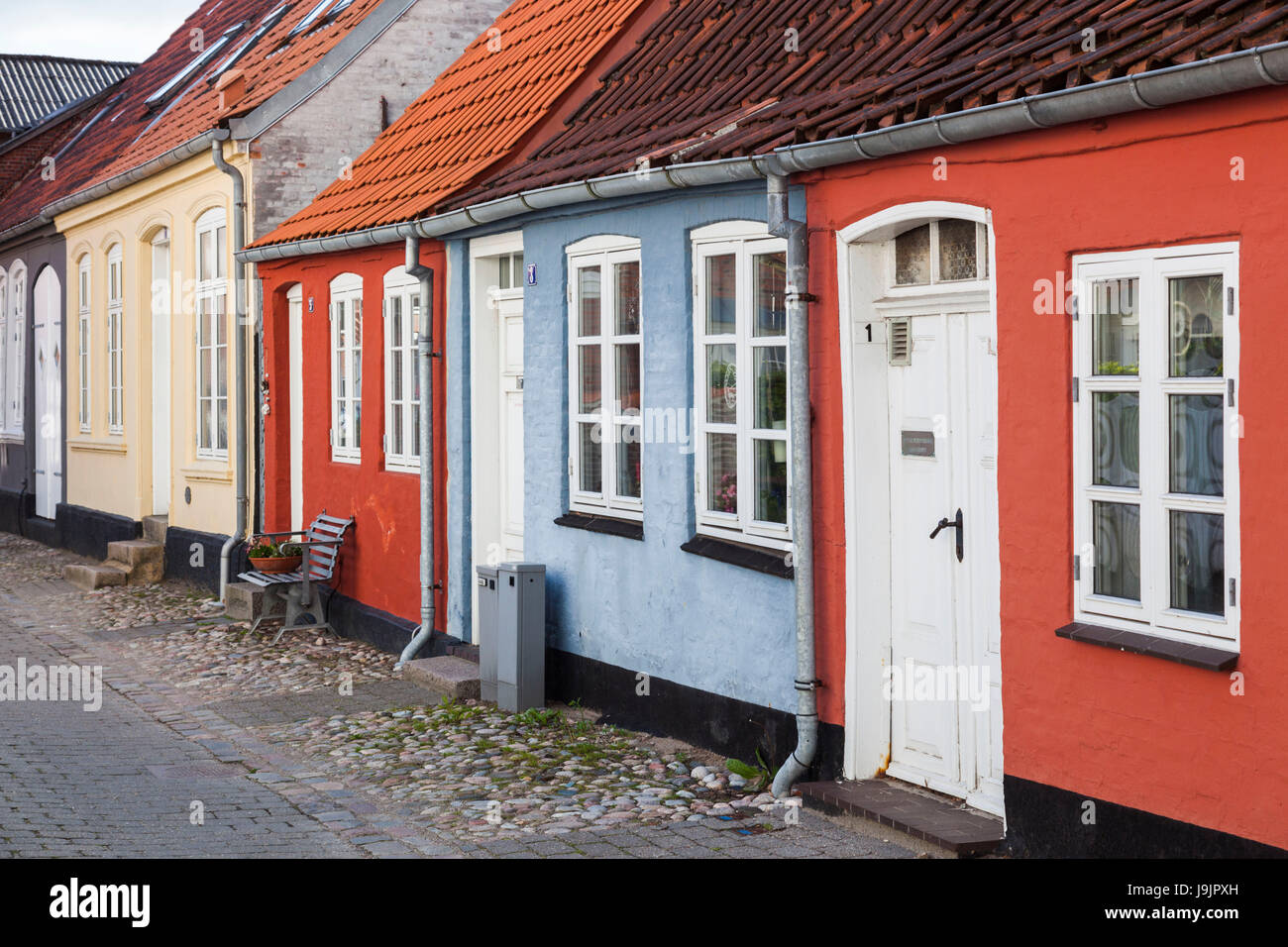 Denmark, Jutland, Tonder, Denmark's Oldest Town, Town Buildings Stock 